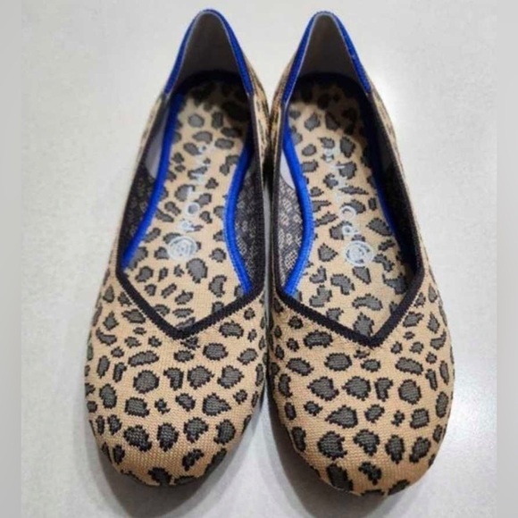 RARE Rothy's Rothys The Flat Leopard Print Ballet Flat ,Retired , Women’s SZ 7 - Picture 3 of 5